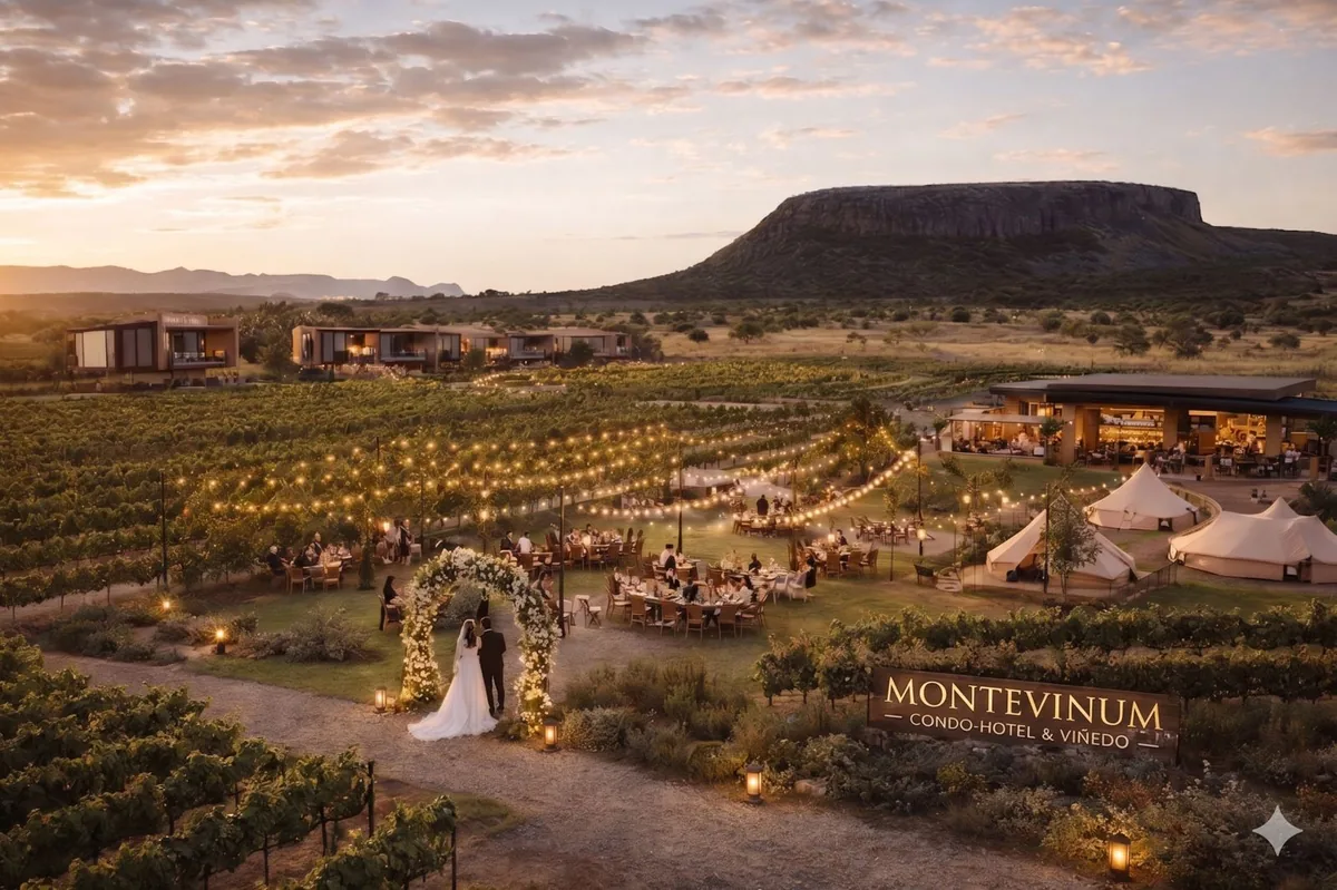 Vista aérea de boda